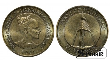Дания, 20 крон, 2004, Водонапорная башня, Сванеке, Алюминиевая бронза