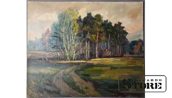 Живопись, Сосновый бор, Владимир Свиклис, 1989 год, 50.5x61cm CSA1067