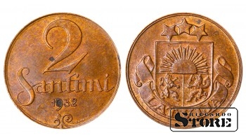 Latvia 2 Santimi 1932