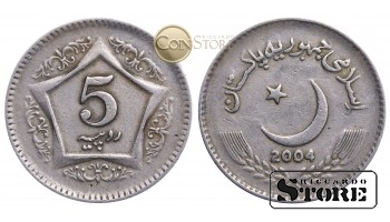 Пакистан , 5 рупий 2004 год