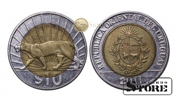 Уругвай , 10 песо 2011 год